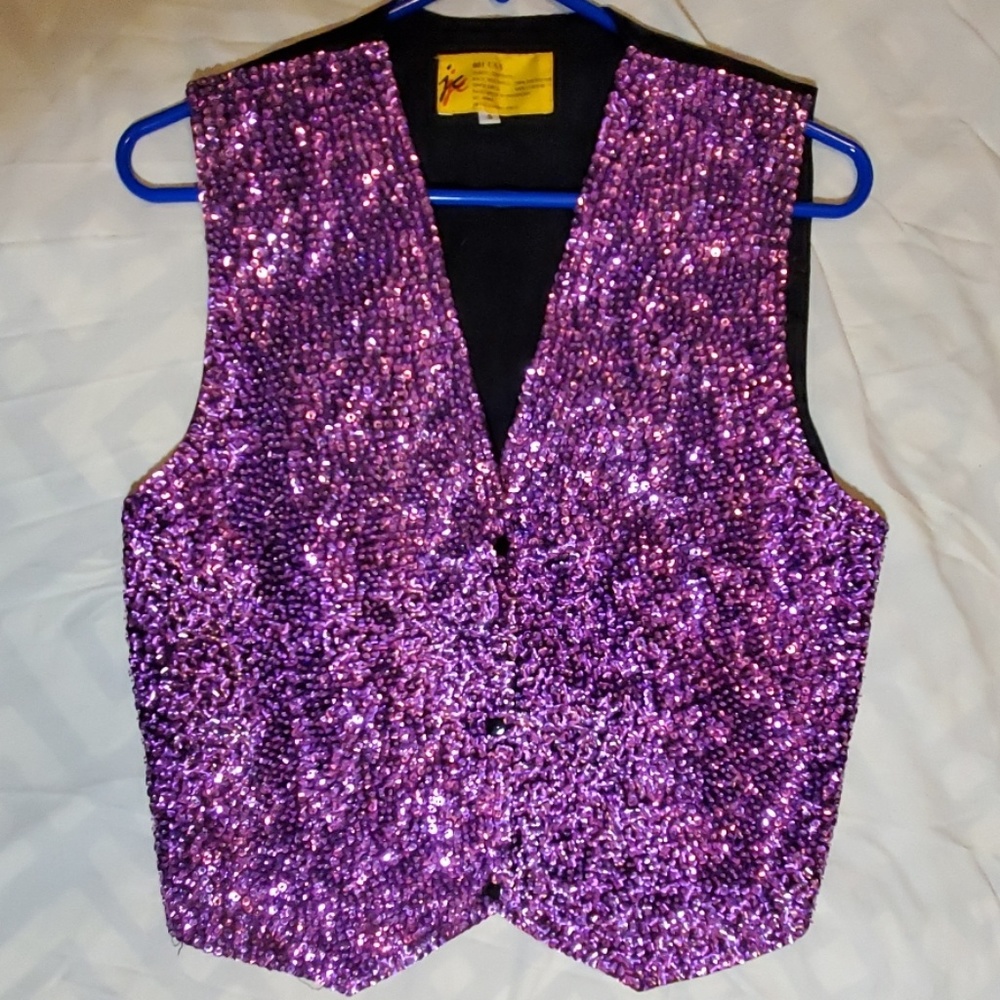 001 USA Beaded Sequin Vest